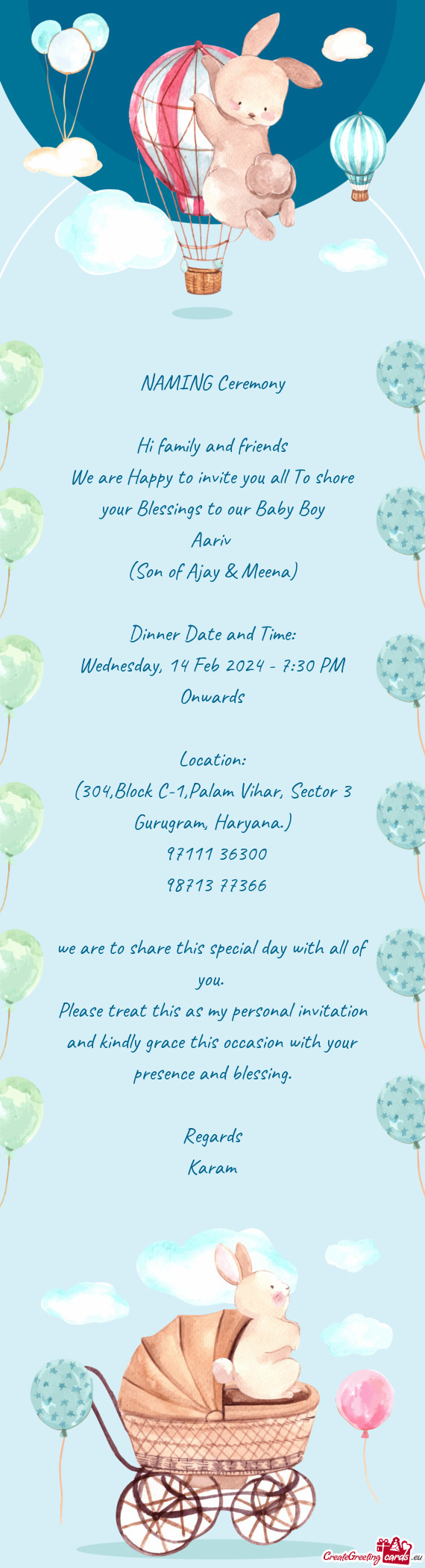 We are Happy to invite you all To shore your Blessings to our Baby Boy