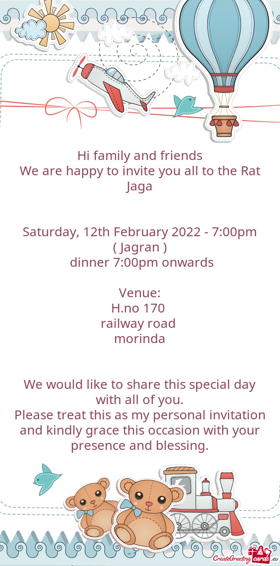 We are happy to invite you all to the Rat Jaga