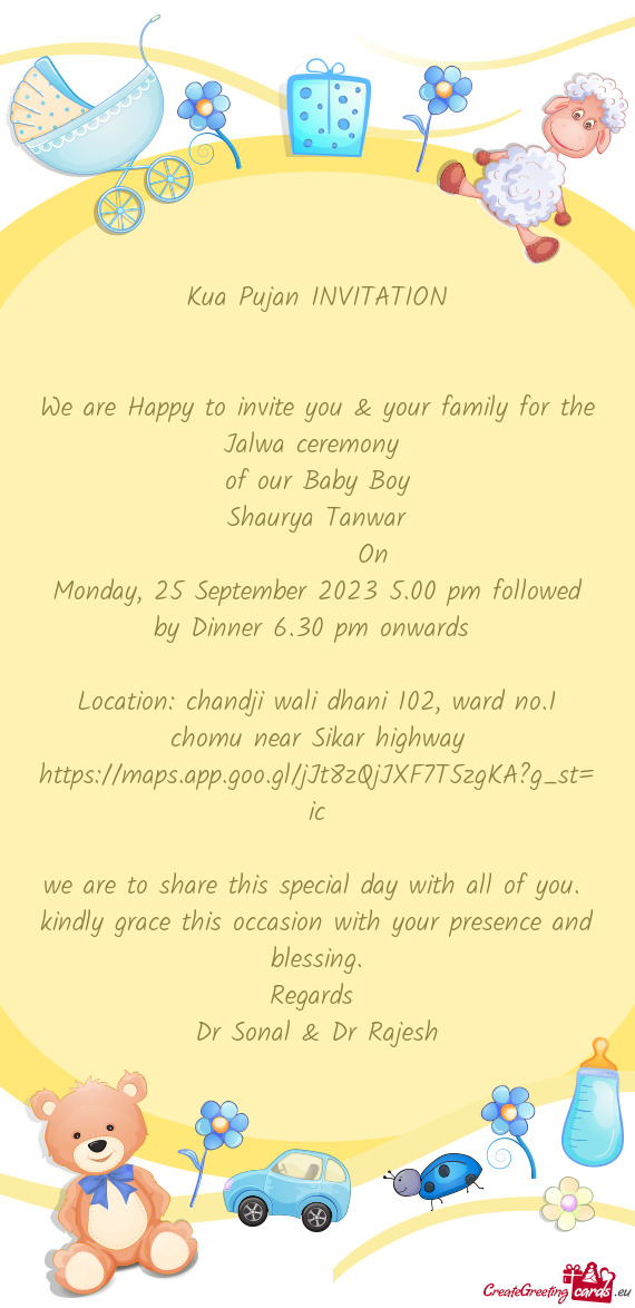 We are Happy to invite you & your family for the Jalwa ceremony