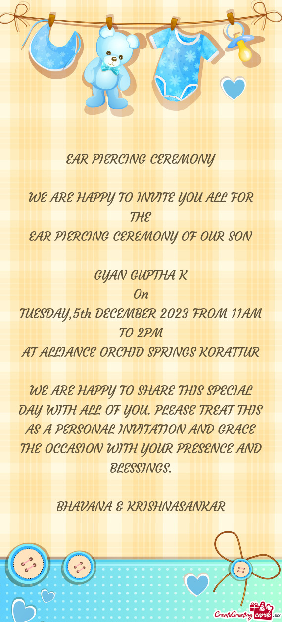 WE ARE HAPPY TO SHARE THIS SPECIAL DAY WITH ALL OF YOU. PLEASE TREAT THIS AS A PERSONAL INVITATION A