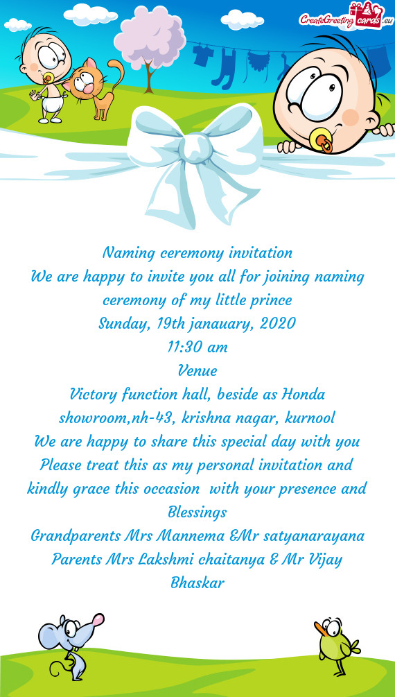 We are happy to share this special day with you