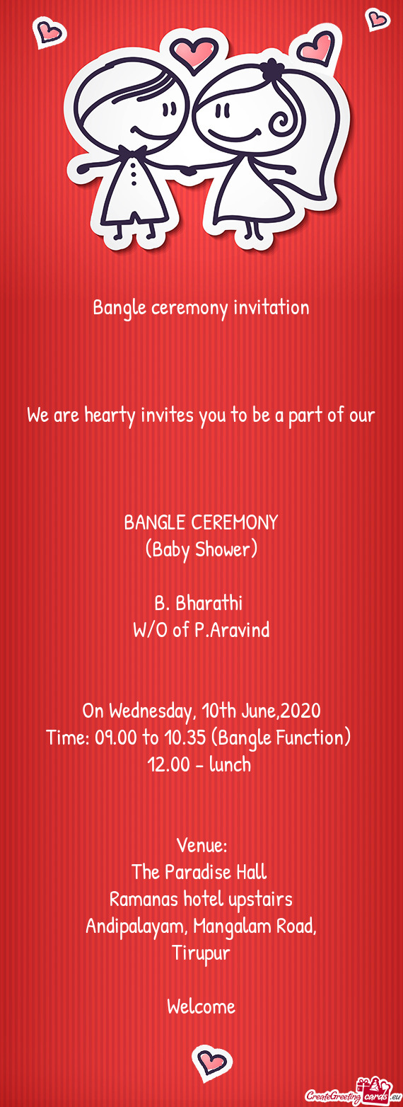 We are hearty invites you to be a part of our