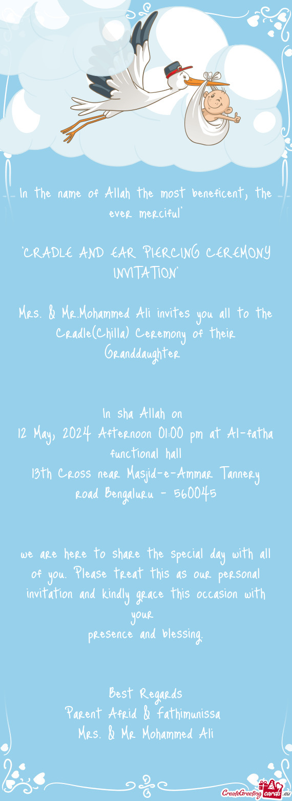 We are here to share the special day with all of you. Please treat this as our personal invitation a