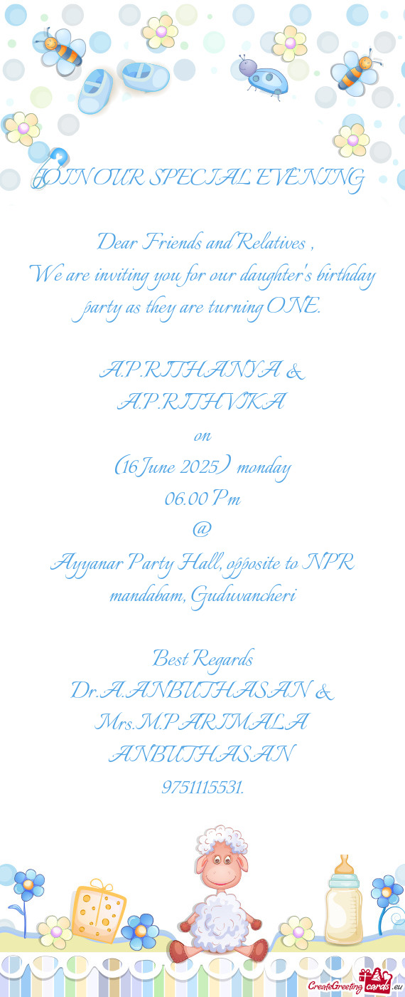 We are inviting you for our daughter