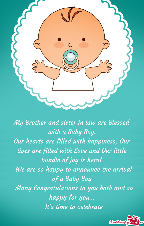 We are so happy to announce the arrival of a Baby Boy