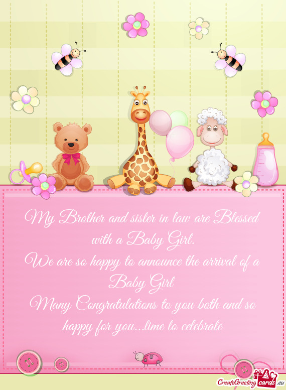 We are so happy to announce the arrival of a Baby Girl