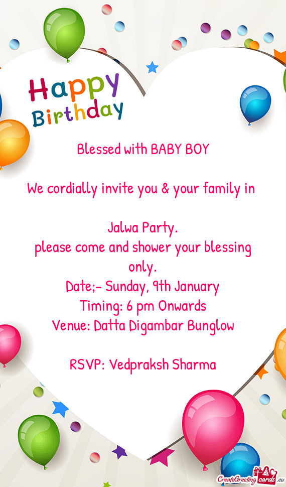 We cordially invite you & your family in