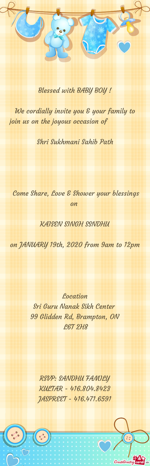We cordially invite you & your family to join us on the joyous occasion of     Shri Su