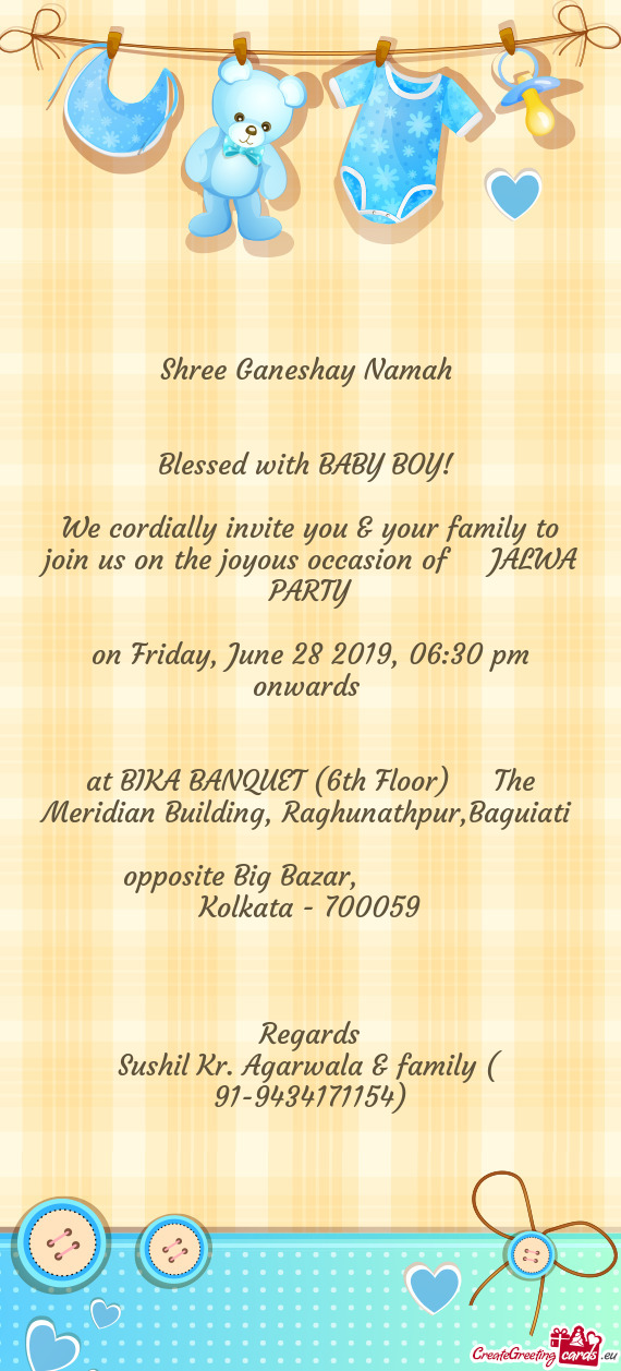 We cordially invite you & your family to join us on the joyous occasion of  JALWA PARTY