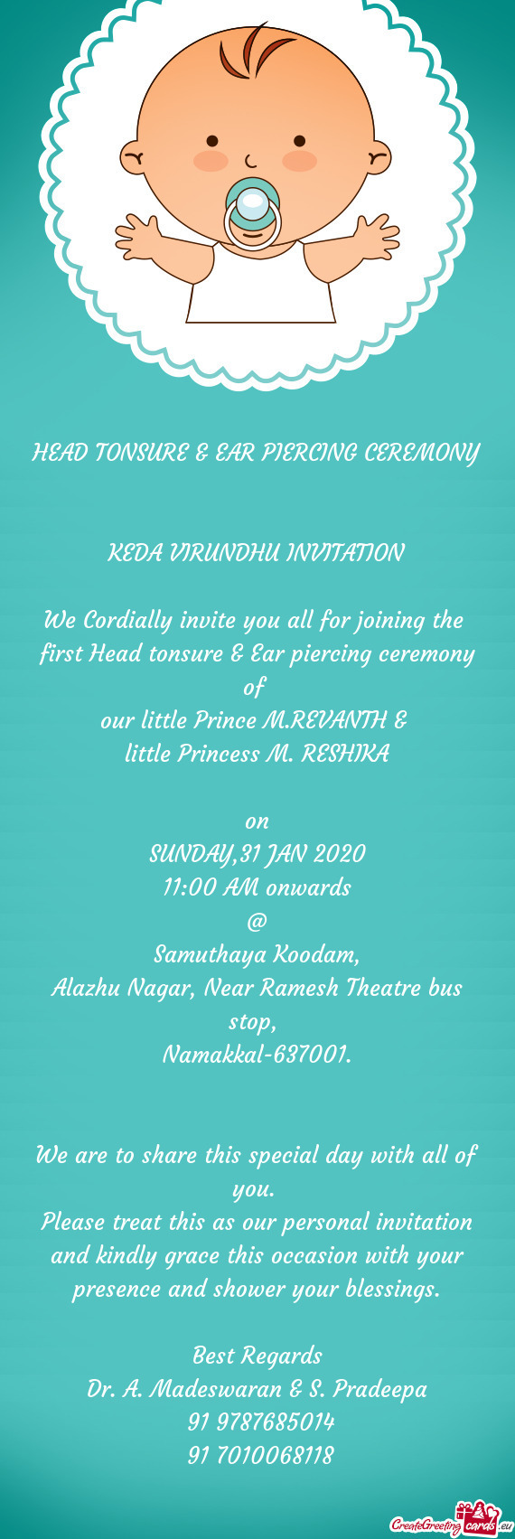 We Cordially invite you all for joining the