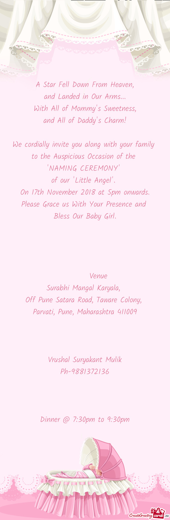 We cordially invite you along with your family