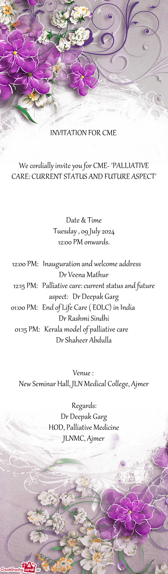 We cordially invite you for CME- 