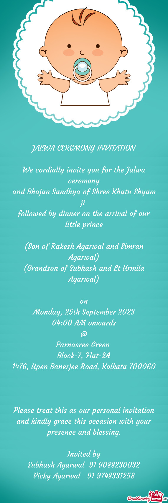 We cordially invite you for the Jalwa ceremony