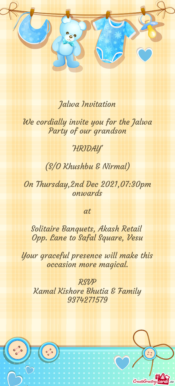 We cordially invite you for the Jalwa