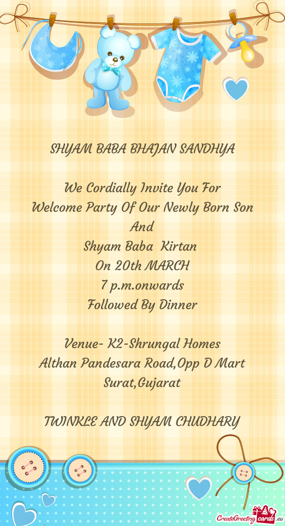 We Cordially Invite You For