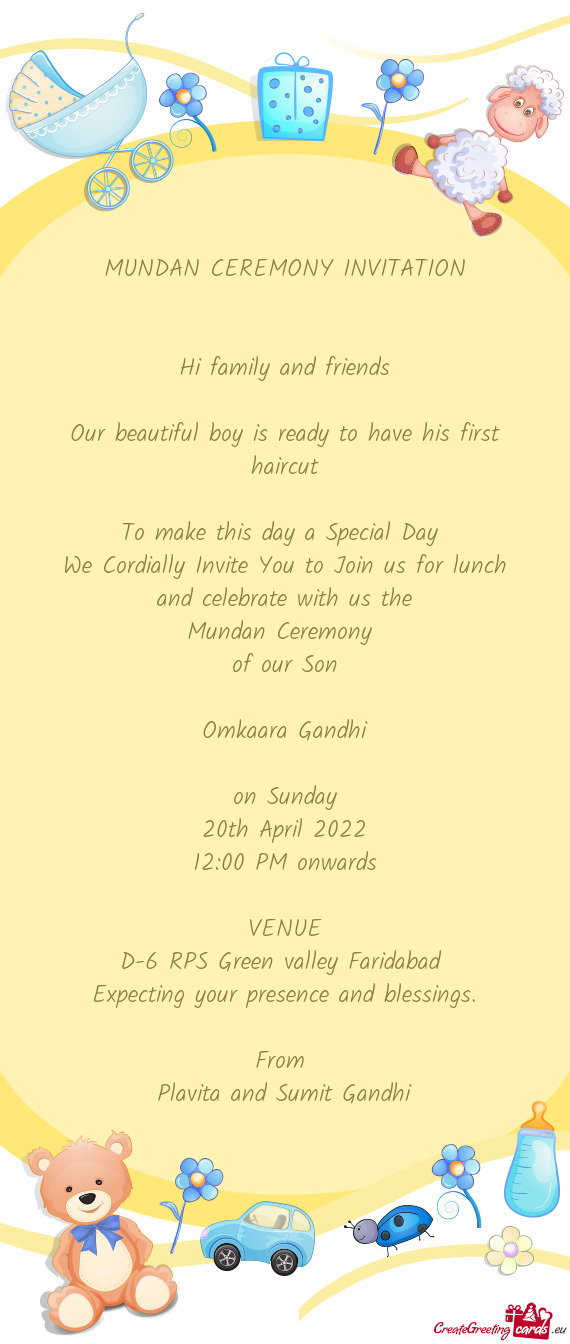 We Cordially Invite You to Join us for lunch