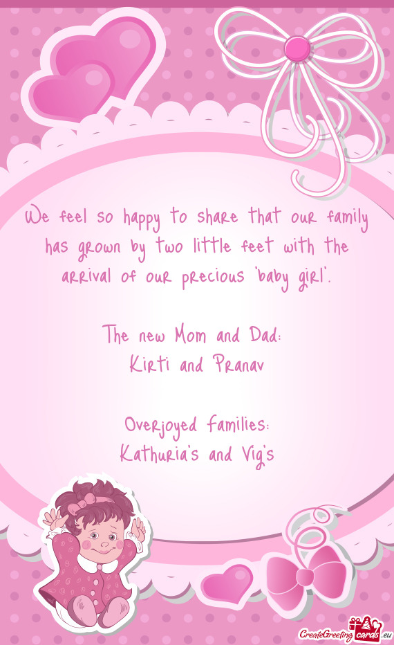 We feel so happy to share that our family has grown by two little feet with the arrival of our preci