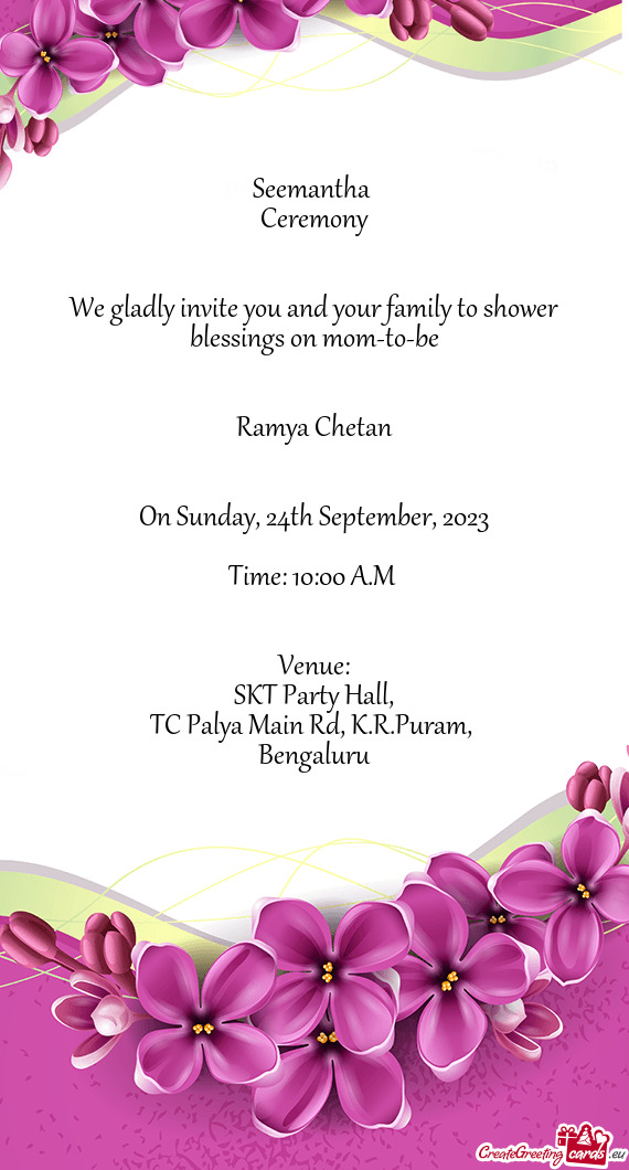 We gladly invite you and your family to shower blessings on mom-to-be