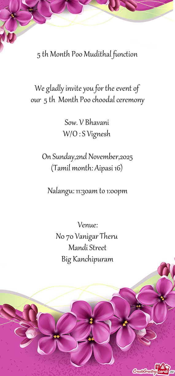 We gladly invite you for the event of