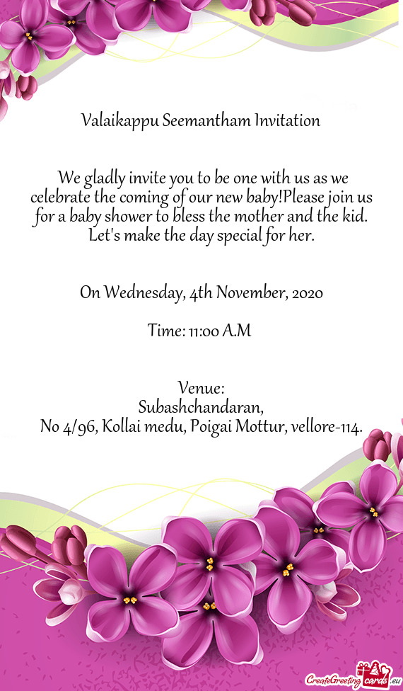 We gladly invite you to be one with us as we celebrate the coming of our new baby!Please join us fo