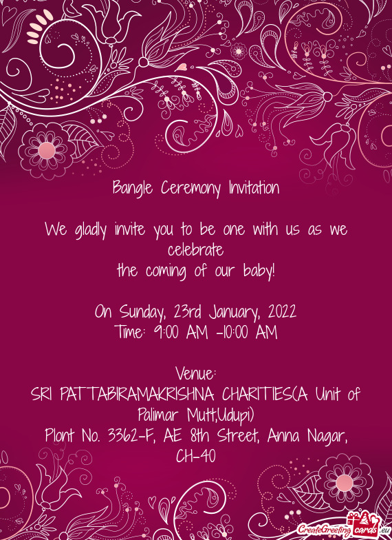 We gladly invite you to be one with us as we celebrate