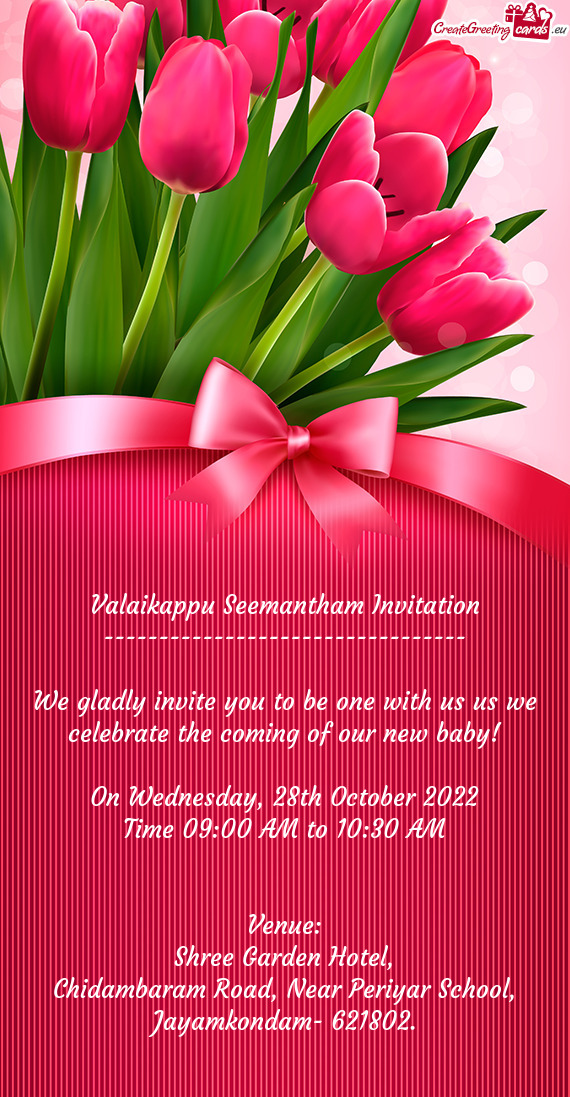 We gladly invite you to be one with us us we celebrate the coming of our new baby