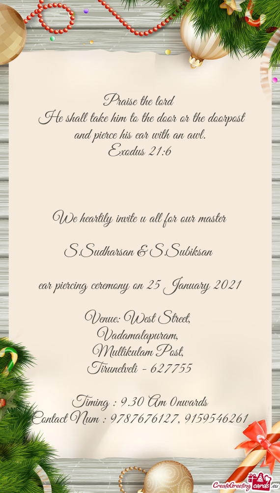 We heartily invite u all for our master