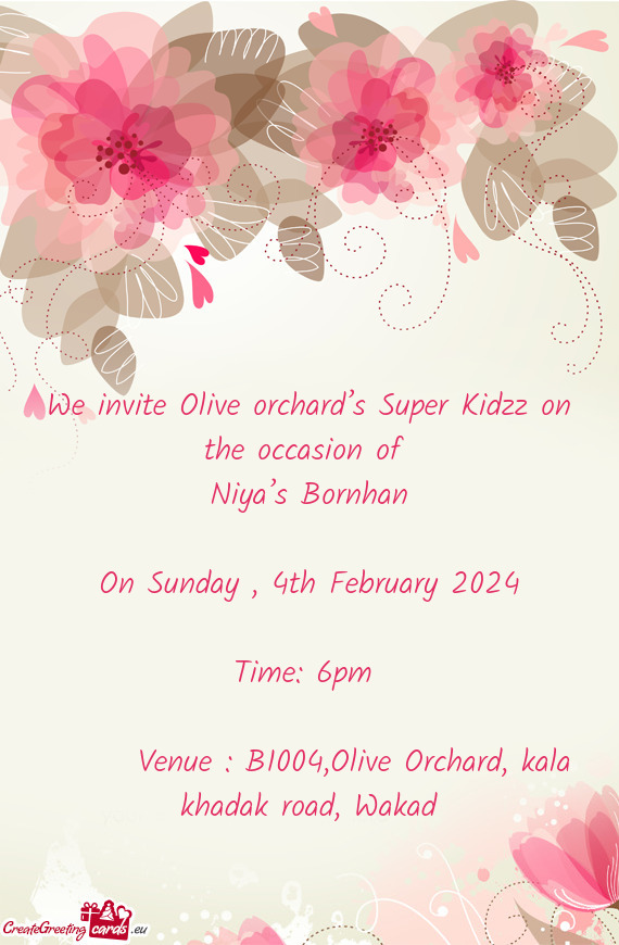 We invite Olive orchard’s Super Kidzz on the occasion of