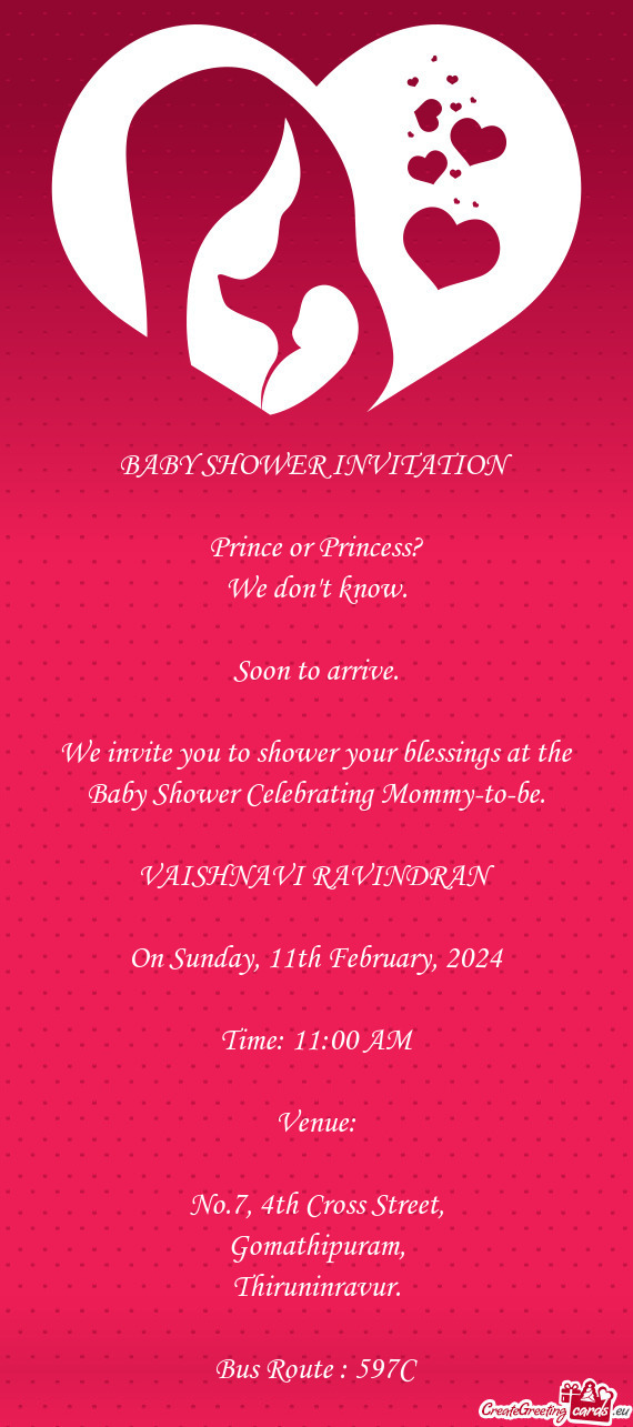 We invite you to shower your blessings at the Baby Shower Celebrating Mommy-to-be
