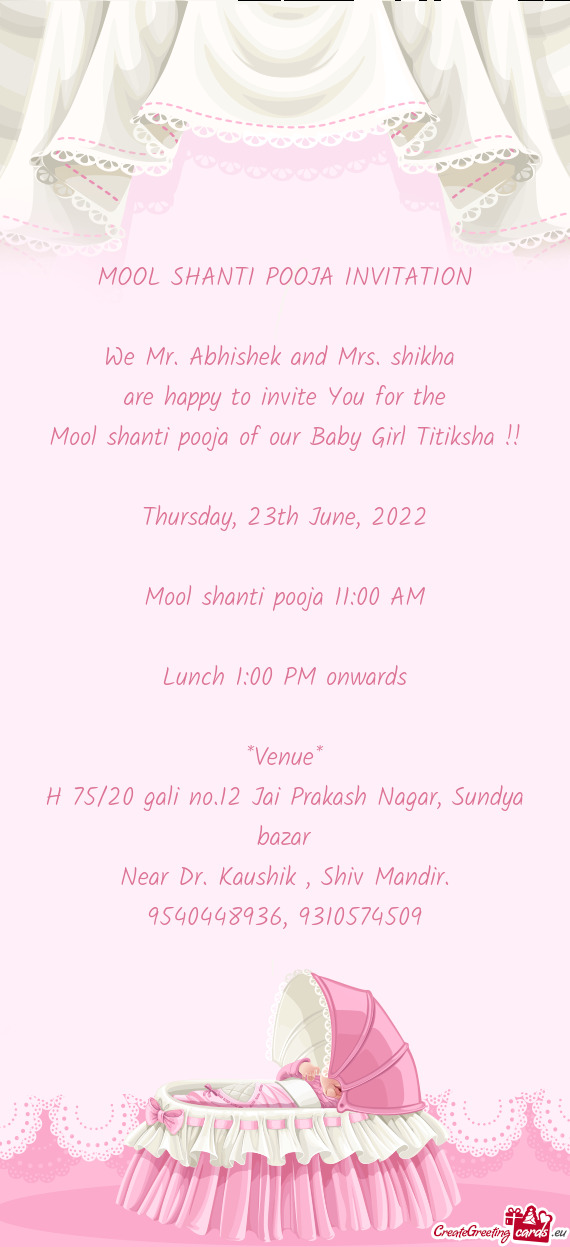 We Mr. Abhishek and Mrs. shikha