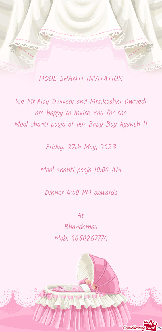 We Mr.Ajay Dwivedi and Mrs.Roshni Dwivedi