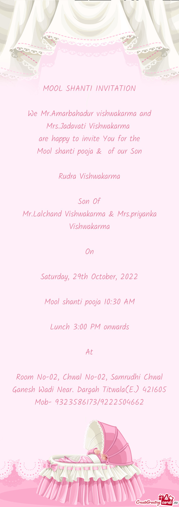 We Mr.Amarbahadur vishwakarma and Mrs.Jadavati Vishwakarma