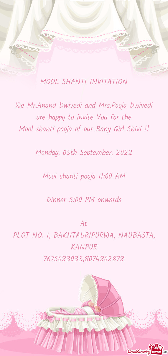We Mr.Anand Dwivedi and Mrs.Pooja Dwivedi