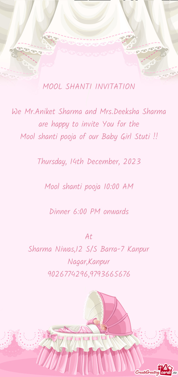 We Mr.Aniket Sharma and Mrs.Deeksha Sharma