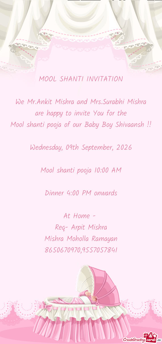 We Mr.Ankit Mishra and Mrs.Surabhi Mishra