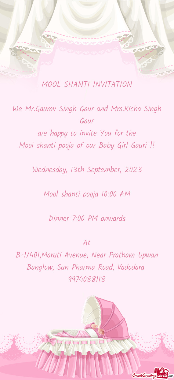 We Mr.Gaurav Singh Gaur and Mrs.Richa Singh Gaur