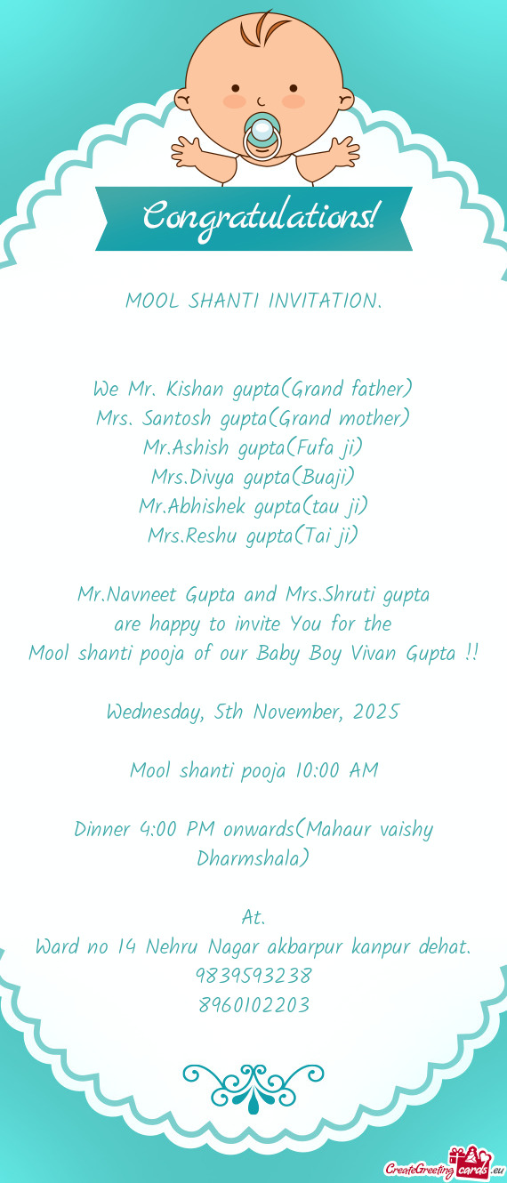 We Mr. Kishan gupta(Grand father)