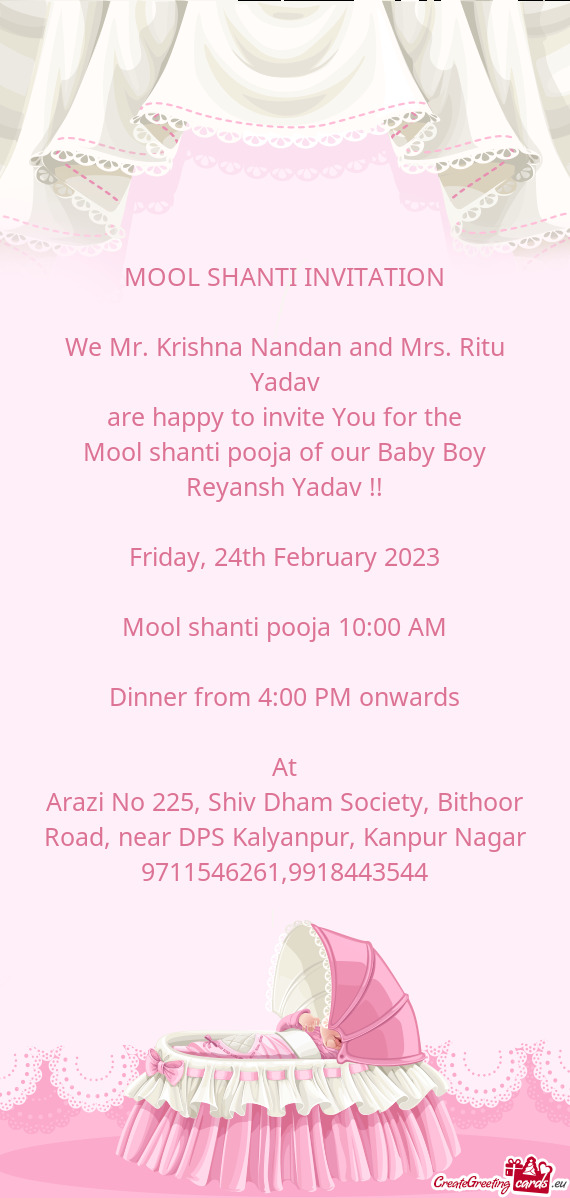 We Mr. Krishna Nandan and Mrs. Ritu Yadav