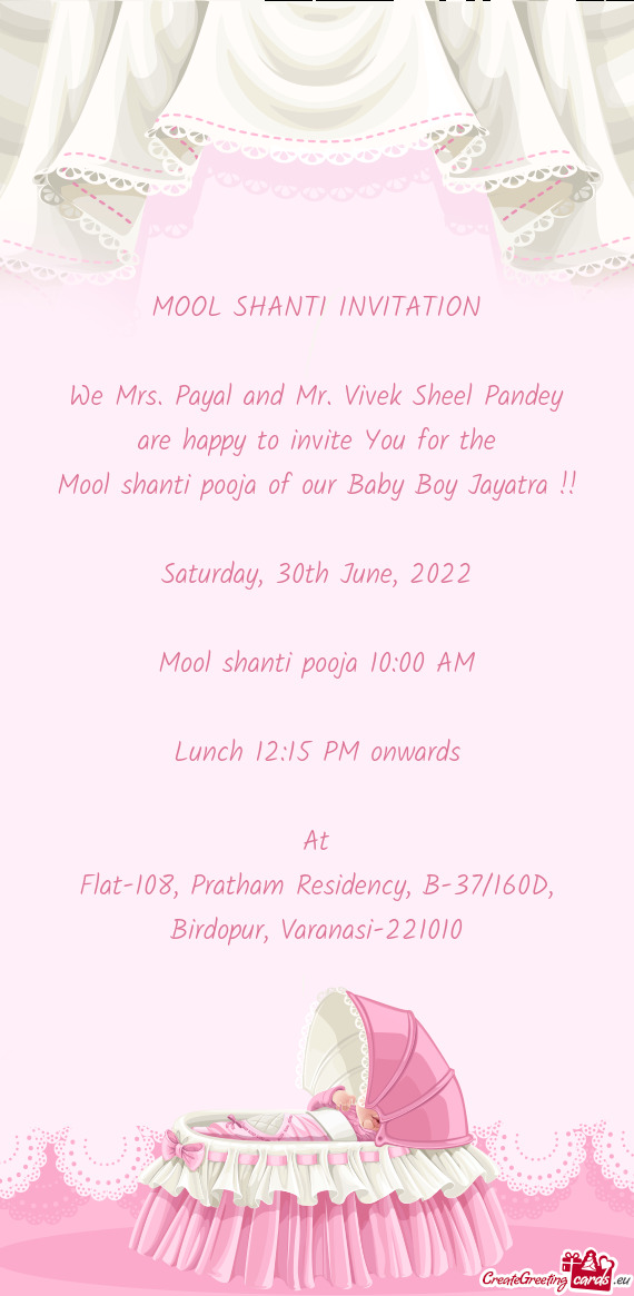 We Mrs. Payal and Mr. Vivek Sheel Pandey