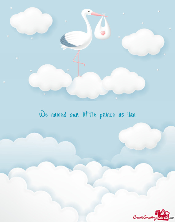 We named our little prince as ilan