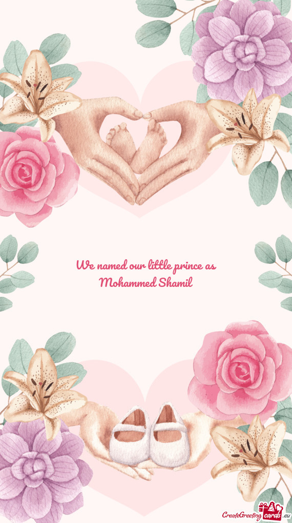 We named our little prince as Mohammed Shamil