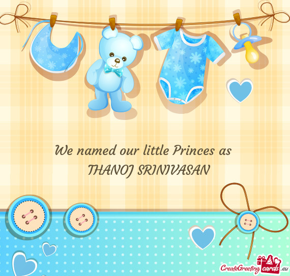 We named our little Princes as
