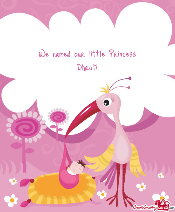 We named our little Princess Dhruti