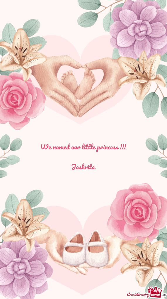 We named our little princess !!! Jashrita