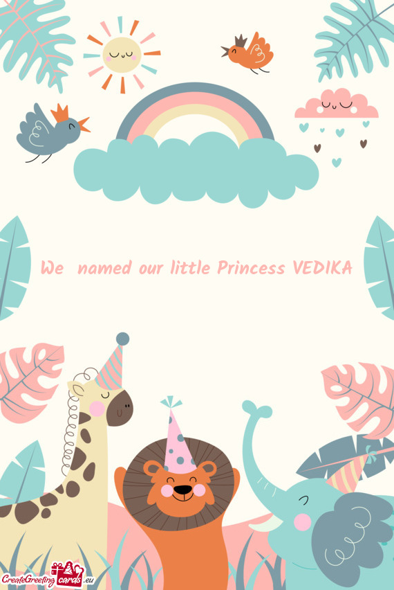 We named our little Princess VEDIKA