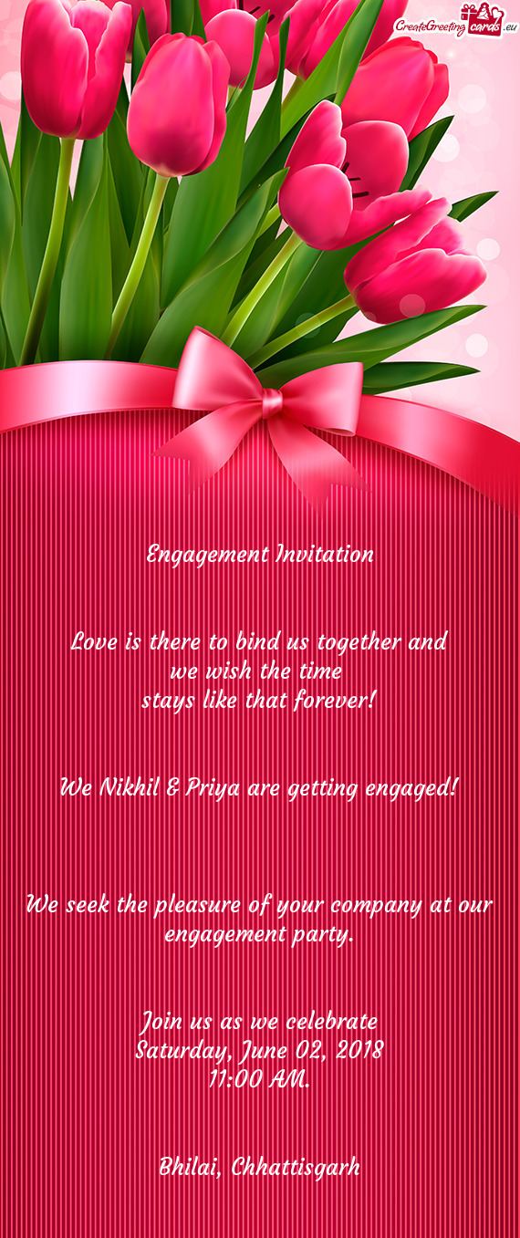 We Nikhil & Priya are getting engaged