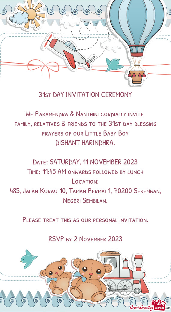 We Paramendra & Nanthini cordially invite