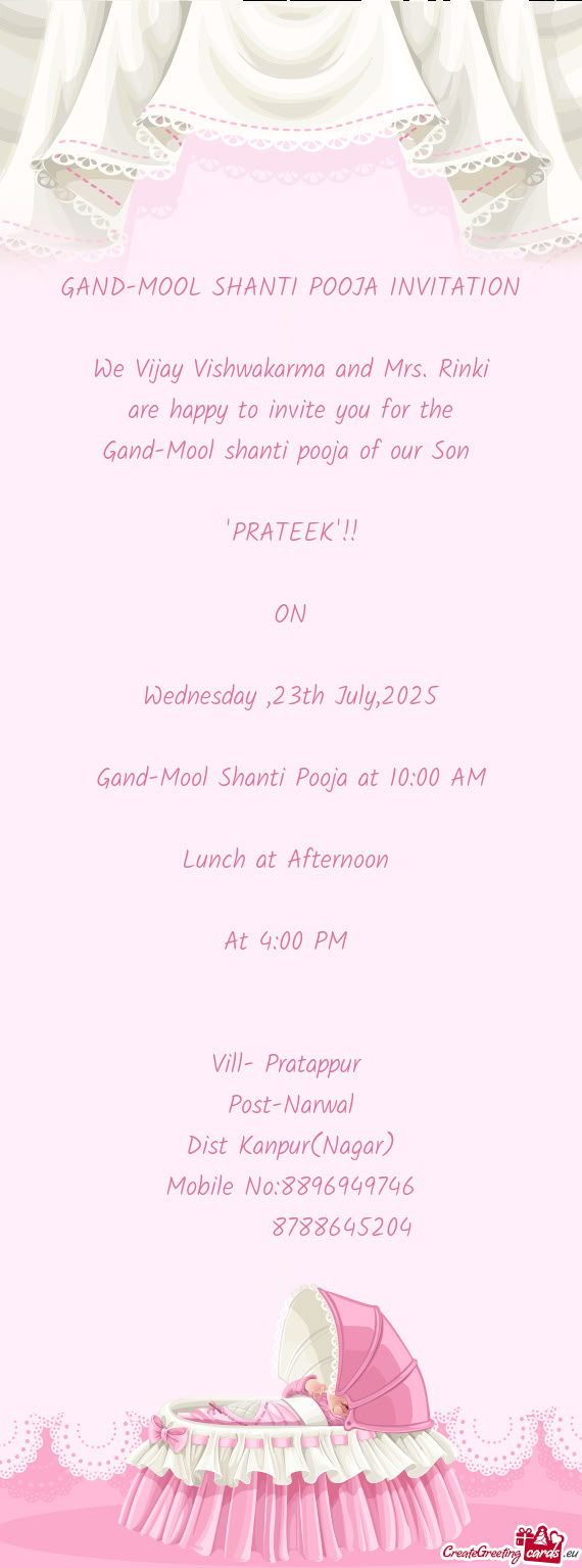 We Vijay Vishwakarma and Mrs. Rinki