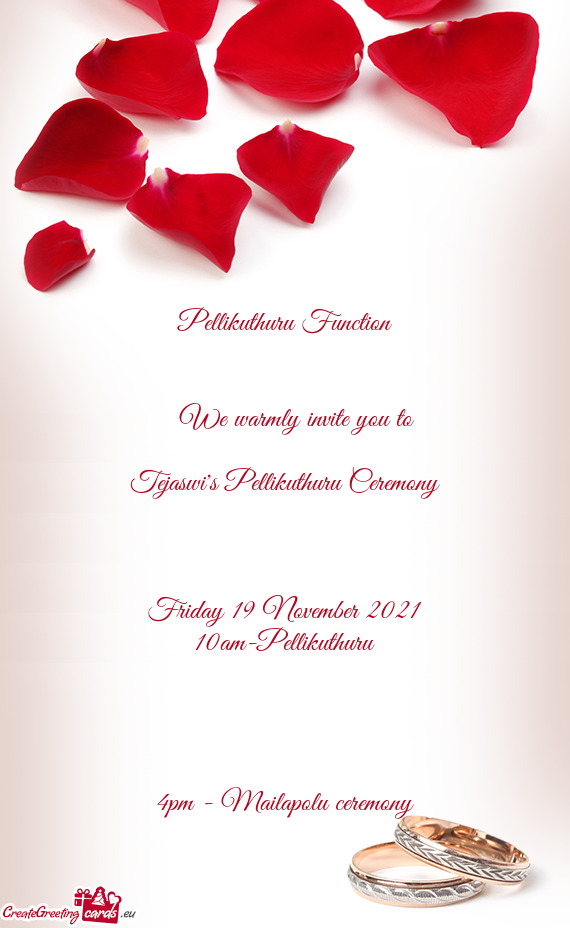We warmly invite you to