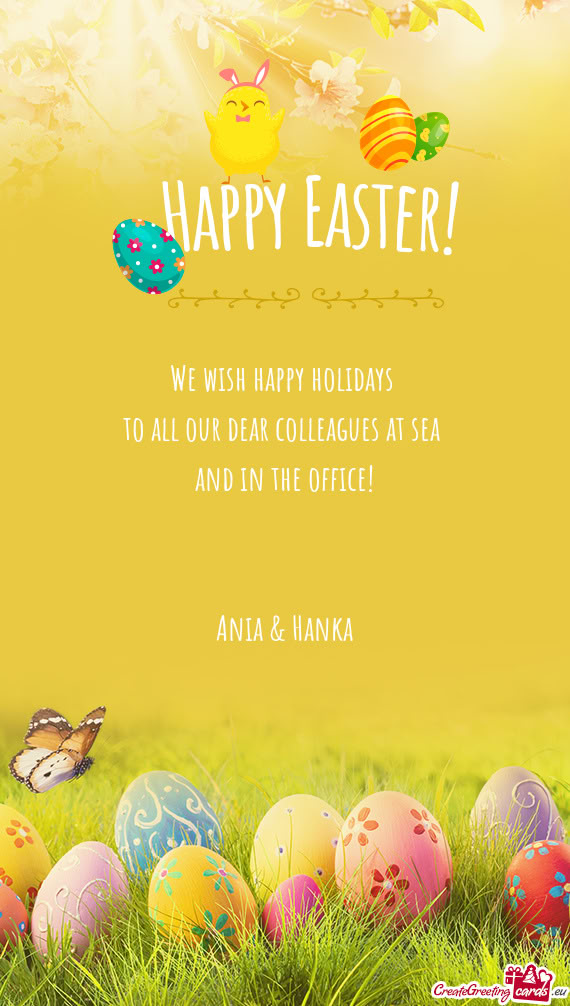 We wish happy holidays